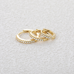 CANNER 6/8/10mm 3Pcs/<b>Set</b> S925 <b>Sterling</b> <b>Silver</b> Moissanite ClassicHoop <b>Earrings</b> <b>Set</b> Gift for Girls Women - Product Image 5