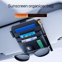 2025 nouvelle voiture intérieur accessoires voiture pare-soleil porte-lunettes en cuir voiture pare-soleil organisateur sac de rangement