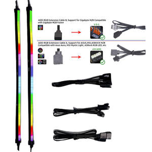 นีออน12ชิ้นที่ยึดแม่เหล็กที่แข็งแรง2x15.7in สีรุ้ง RGB พีซีไฟ LED แถบ5V 3-PIN ออร่าซิงค์กิกะไบต์ฟิวชั่น RGB <span class=keywords><strong>MSI</strong></span> <span class=keywords><strong>MSI</strong></span> Mystic - Product Image 4