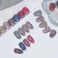 OEM ODM Échantillon Gratuit Gel UV Scintillant Sans HEMA 15ml 15 Couleurs Gel Néon Disco Réfléchissant Été