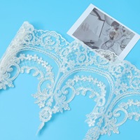 Vente en gros 24cm Original blanc noir or dentelle paillettes couvre-chef de mariée accessoire de bricolage