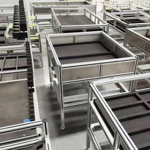 Custom Aluminum Profile Frame 6063 Anodized Extrusion Industrial Mounting Assembly Line Equipment Support - Product Image 2