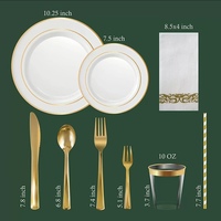 Hot Selling 700pcs Charge Plates Dinnerware Sets Cutlery For100 Guests Disposable Dishes & Plates Wedding Decoration & Supplies