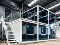 Maisons modulaires pliables respirantes à deux étages pour dortoirs et bureaux