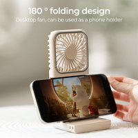 2025 nouveau 2500mAh USB Rechargeable Mobile refroidisseur Ventilateur portable cou ventilateur Portable pliable Mini ventilateur de poche avec miroir