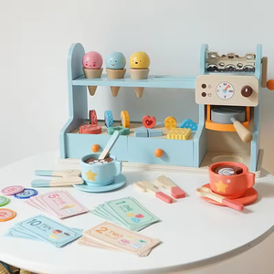 EDULAND CUSTOM - Ensemble de jeu d'imitation Montessori <span class=keywords><strong>en</strong></span> bois pour école maternelle, magasin d'alimentation et machine à café, pour jeu éducatif de rôle - Product Image 2
