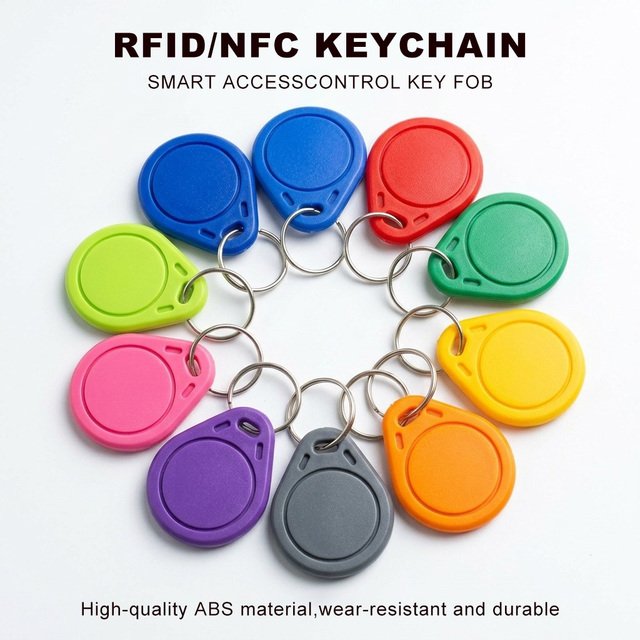 13.56mhz Programmable Rewritable Mini Nfc Tag Abs Rfid Keyfob Rfid Keychain Custom Rfid Keychain Rfid Keychain Tag