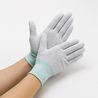 Gants antistatiques en fibre de carbone Jingya JY-212, revêtement PU sur les doigts, non jetables, pour l'électronique – Vente chaude