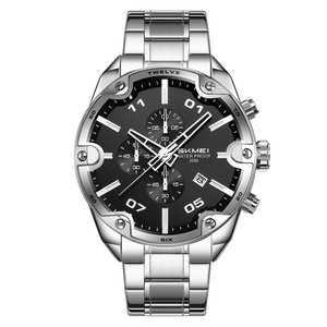 Montre pour homme - Montre multifonctionnelle à trois fonctions, étanche, avec bracelet en acier et fonction chronographe. - Product Image 6