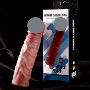 Rocket-Cannon 2 Flüssigsilikon Penis-Sleeve, Make-up-Braun, Wolfszahn-Hülle zur Umfangs- und Luststeigerung - Product Image 1