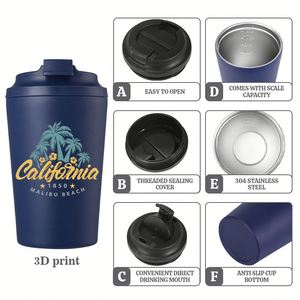 Mug à café isotherme en acier inoxydable à double paroi de 12 oz avec logo personnalisé, sans BPA, anti-fuite, pour cadeaux d'affaires - Product Image 3