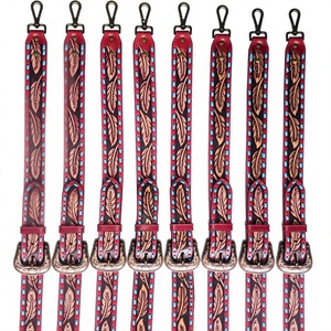 Ceinture en cuir de vachette de haute qualité, personnalisée, vintage, avec boucle carrée en acier, motif floral imprimé par transfert thermique, durable et écologique - Product Image 1