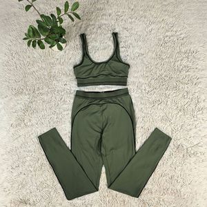 Y0998 Conjunto de 2 Piezas de Moda: Chaleco Deportivo sin Mangas de 9 Colores y <span class=keywords><strong>Pantalones</strong></span> de Cintura Alta con Efecto Levanta Glúteos, Venta al Por Mayor - Product Image 5