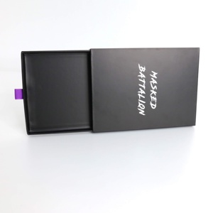 Elegante caja para anillos, caja de embalaje personalizada con cajón, hecha de cartón rígido y color marfil, para embalaje de regalo de joyería, venta al por mayor. - Product Image 1