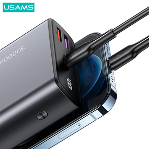 USAMS CM – Kit de charge rapide universel Portable CD165 65W banque de puissance de charge rapide <span class=keywords><strong>30000mAh</strong></span> avec 100W câble PD type-c à type-c - Product Image 3