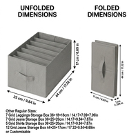 Organisateur de placard pliable pour la maison, séparateur de tiroir, boîte de rangement pour jeans, vente en gros