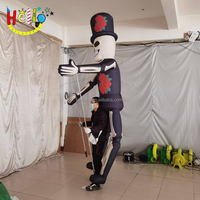 Marionnette Fantôme Gonflable de Carnaval d'Halloween Gonflable Squelette Os Air Marionnette Homme
