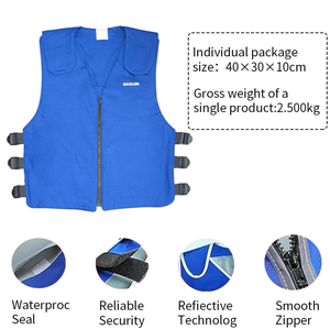 Gilet rafraîchissant en coton ignifuge avec pochettes de gel réutilisables pour la fonderie, le soudage, la construction et le stress thermique - Vente en gros - Product Image 3
