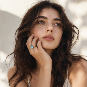 Stainless Steel 18K Gold Plated Open <b>Adjustable</b> <b>Ring</b> Multi‑Color Gemstone Statement Finger <b>Ring</b> For Women Trendy Jewelry - Product Image 6