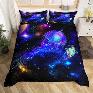 Bán Buôn 3D Galaxy 100% Polyester Sợi Nhỏ Duvet Cover Set Trẻ Em Twin Comforter Set Không Gian Bên Ngoài Bộ Đồ Giường Bộ - Product Image 3