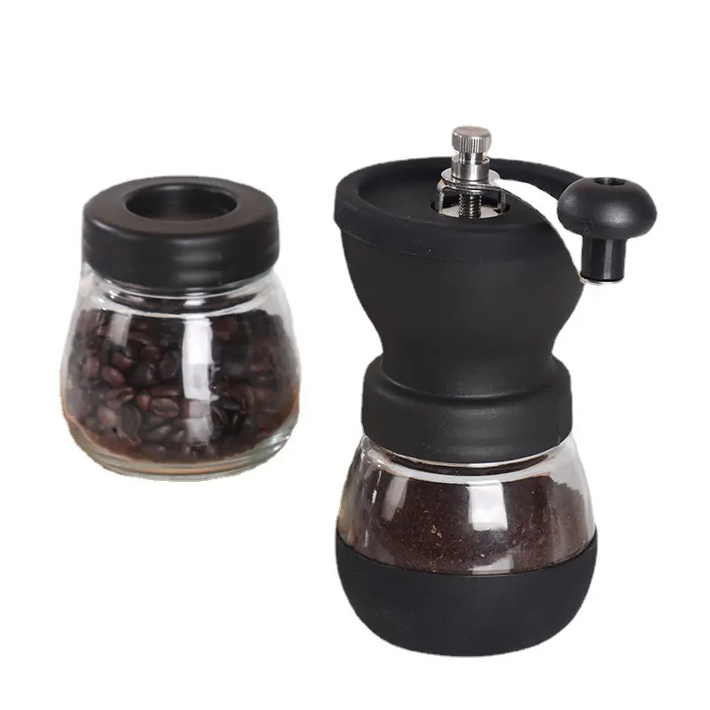 Yeni varış özel Logo kahve değirmeni büyük kapasiteli ayarlanabilir manuel kahve çekirdeği değirmeni