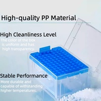Boîte de pointes de pipette de laboratoire en plastique BAXIT 10ul 96 trous, anti-poussière, haute transparence pour un stockage précis