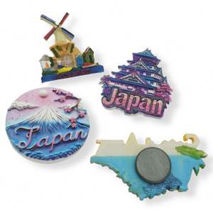 Aimant de réfrigérateur personnalisé en polyrésine avec nom de ville, souvenir cadeau sur mesure, autocollant souvenir - Product Image 3