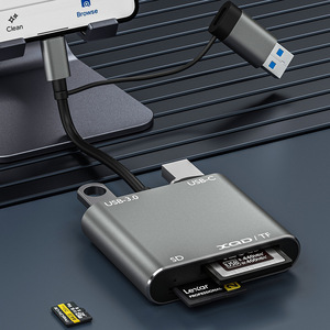 Hub USBc 5 en 1 Adaptateur multifonction Type-<span class=keywords><strong>C</strong></span> <span class=keywords><strong>vers</strong></span> USB3.0 <span class=keywords><strong>USB</strong></span> <span class=keywords><strong>c</strong></span> Lecteur de carte XQD/<span class=keywords><strong>SD</strong></span>/TF pour ordinateur portable Tablette Station d'accueil <span class=keywords><strong>USB</strong></span> - Product Image 5