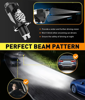 H4 Led Mini Bi Led 6000K Projecteur Lentille Phare De Voiture Auto Ampoule H4 Projecteur Phares High Low Beam Ampoule pour moto
