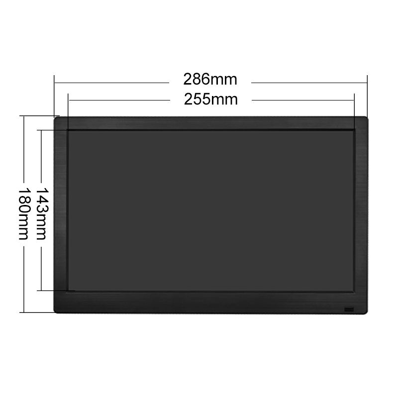 11.6 Inch IPS1920*1080 HD VGA Non-Touch Plastic TFT Industrial Laptop Monitor VESA Wall-Mounted Black