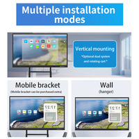 Tableau blanc interactif intelligent LCD 4K à écran plat de 55 à 98 pouces à prix abordable, tactile 40 points, pour usage en classe