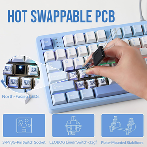Teclado para Juegos con Cable LEOBOG Hi98 con Efecto Hall, Interruptor Magnético, Programable, Intercambiable en Caliente, RGB - Product Image 6