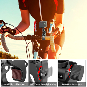 Hành Động Máy Ảnh Xe Máy Đứng Mạnh Mẽ Kẹp Xe Đạp Ống Cố Định Clip Tripod Tăng Vị Trí Chủ Cho <span class=keywords><strong>GoPro</strong></span> Anh Hùng 13 12 11 - Product Image 6