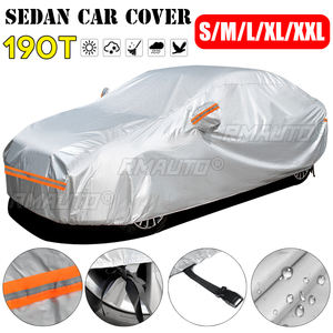 Housse de protection universelle 190T pour voiture, intérieur/extérieur, imperméable, anti-neige, pare-soleil, anti-poussière, pour berline et SUV, tailles S/M/L/XL/XXL - Product Image 1