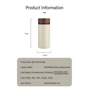 Termo Portátil de Acero Inoxidable de 300 ml, Mini Cilíndrico, Aislado al Vacío, con Logotipo Personalizado, Regalo de Viaje de Negocios, OEM ODM al por Mayor - Product Image 3