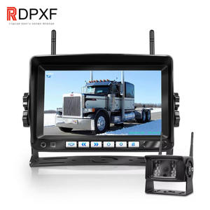 Système de caméra de recul sans fil 4CH 7 pouces, kit de moniteur de sécurité pour <span class=keywords><strong>voiture</strong></span>, <span class=keywords><strong>image</strong></span> CCD/ADH pour MDVR, bus, camion, camping-car, <span class=keywords><strong>remorque</strong></span> - Product Image 1