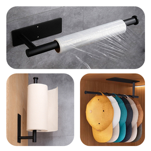 Porte-serviettes en papier avec options de montage vertical et horizontal pour usage domestique - Product Image 5
