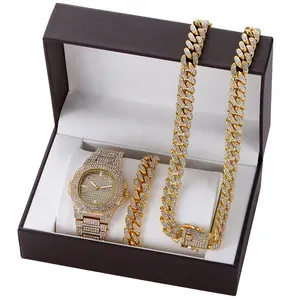 Armbanduhr Armband Man Watch Halskette Set Geschenk box, Uhr mit Halskette Set