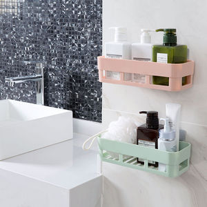 Wall Mounted Storage Rack Rectangle No <b>Drill</b> Bathroom Kitchen Sink Organizer Multifunctional Shelf For Bathrooms And Kitchens - Product Image 2