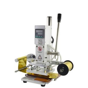 Small Automatic PU Leather Embossing Machine Manual Wood Plastic Paper Branding 1 Year Warranty PLC Motor Core for LED - Product Image 1