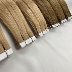 Extensiones de Cabello Humano 100% Remy Adhesivas al por Mayor, 22 Pulgadas, Rubias, Rusas, Extensiones de Cabello con Cinta Adhesiva - Product Image 2