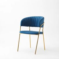 Chaise de salle à manger moderne de luxe, design nordique simple, dossier en velours, tabouret pour salon de beauté, zone de réception, salon de manucure, magasin de vêtements