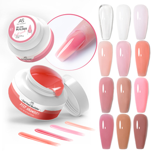 ASネイルエクステンションキットマニキュアペディキュアセットジェルネイルビルダーキットベースとトップコートハードワニススターターエクステンションセット - Product Image 4