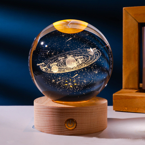 <span class=keywords><strong>Lampe</strong></span> de table décorative en forme de boule de cristal, globe lumineux USB <span class=keywords><strong>LED</strong></span> blanc chaud, ornement de Noël, pour la chambre à coucher, utilisation nocturne - Product Image 4