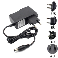 Adaptateur d'alimentation à découpage AC/DC en plastique vert 12V 1A avec haute efficacité