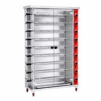 Machine à rôtir le poulet verticale en acier inoxydable, rôtissoire commerciale électrique au gaz