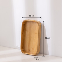 Juego de Bandejas de Bambú de Alta Calidad y Precio Accesible, Plato de Servir de Madera Natural Ecológico