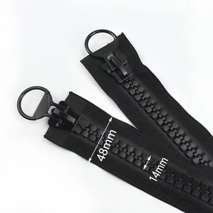 <span class=keywords><strong>Fermeture</strong></span> <span class=keywords><strong>éclair</strong></span> en résine plastique à dents larges, à extrémité ouverte, robuste, moins chère, avec deux curseurs - Product Image 2
