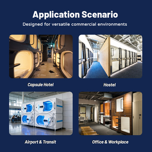 Cápsula de Oficina de Lujo 2026, Cápsula Espacial, Cama Doble Tipo Cápsula, Insonorizada, Cápsula Japonesa <span class=keywords><strong>para</strong></span> <span class=keywords><strong>Dormir</strong></span>, Cama Tipo Cápsula <span class=keywords><strong>para</strong></span> Hotel, Hostal - Product Image 4