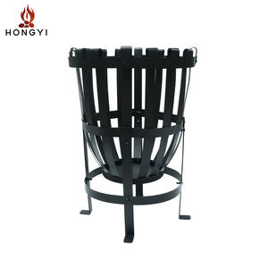 Hongyi Outdoor <b>Fire</b> <b>Pit</b> Rustic Steel Charcoal Stove With Log Grate For Patio Heating And <b>Barbecue</b> - Product Image 4